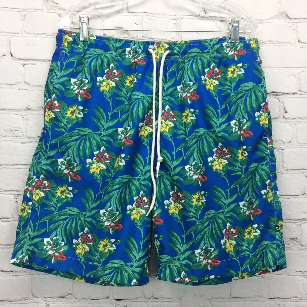 Chaps by Ralph Lauren Swim Trunks Men’s Size L Tropical Print Lined Beach Pool